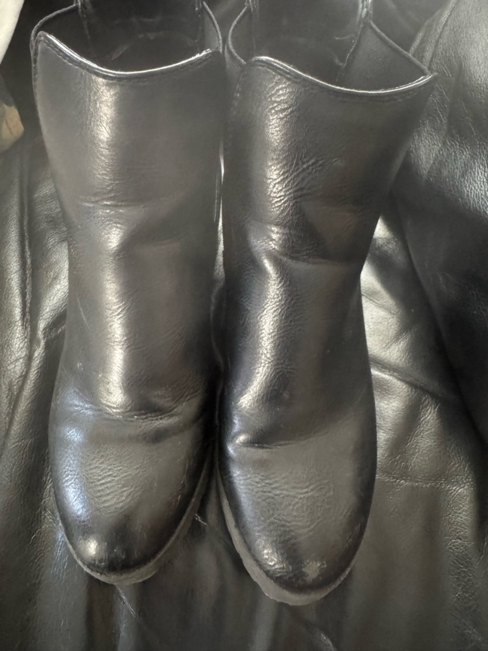 Nasty Gal Black Leather Ankle Booties